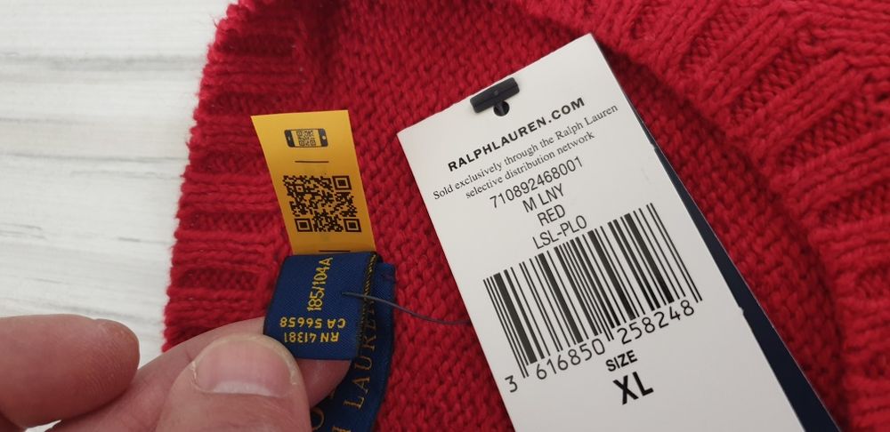 POLO Ralph Lauren Bear Cotton / Len  XL НОВО! ОРИГИНАЛ! Мъжки Пуловер