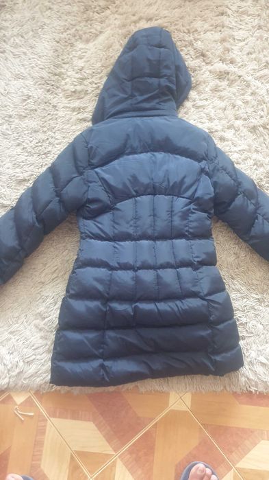 Детско Зимно ватирано Яке с подплата ,яка и качулка за момиче