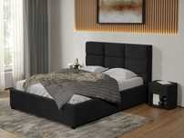 Pat tapitat Cico fix 170 x 114 C1 din piele/stofa Negru Falcone 14