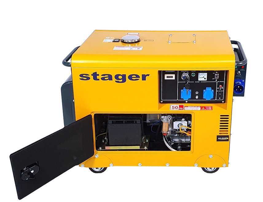 Stager DG 5500S+ATS Generator insonorizat 5kW, monofazat diesel