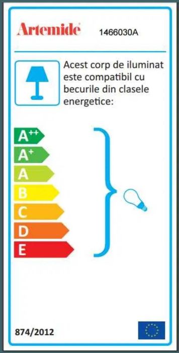 Lampa de masă Artemide Dalu. (NOUĂ)