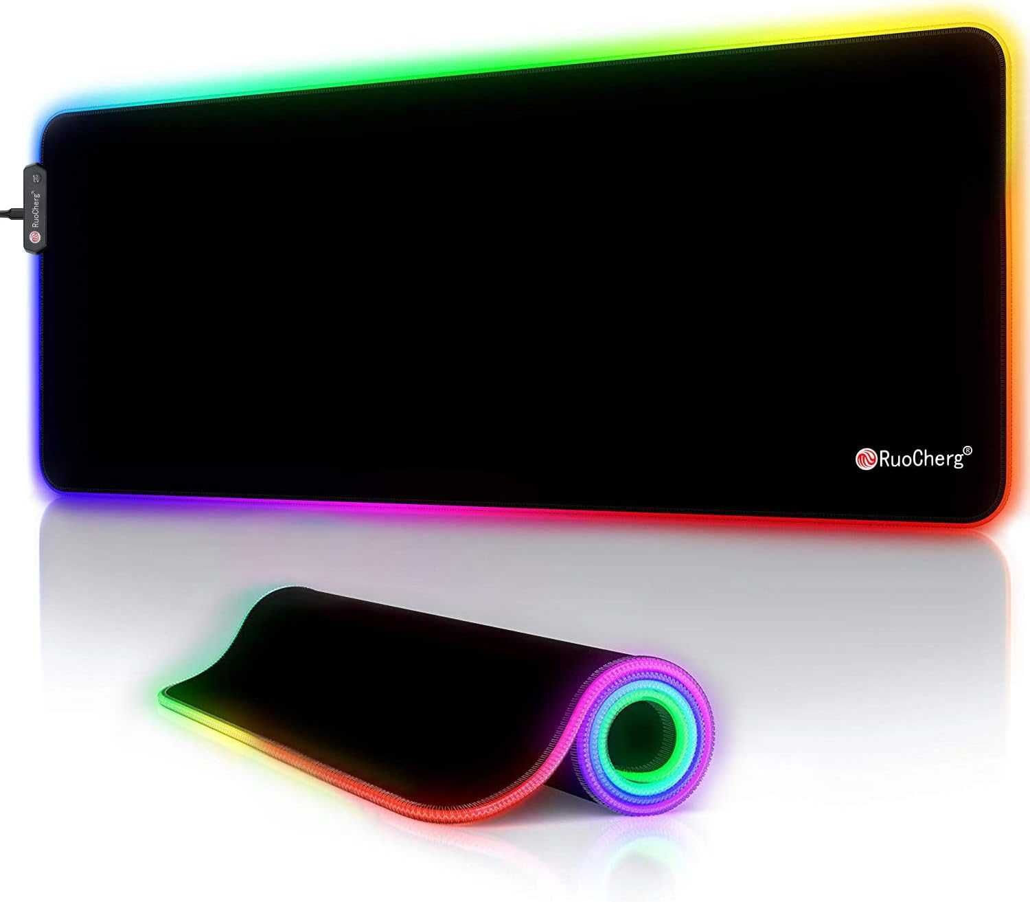 RuoCherg RGB игрална подложка за мишка 80x30,противоплъзгаща,водоустой