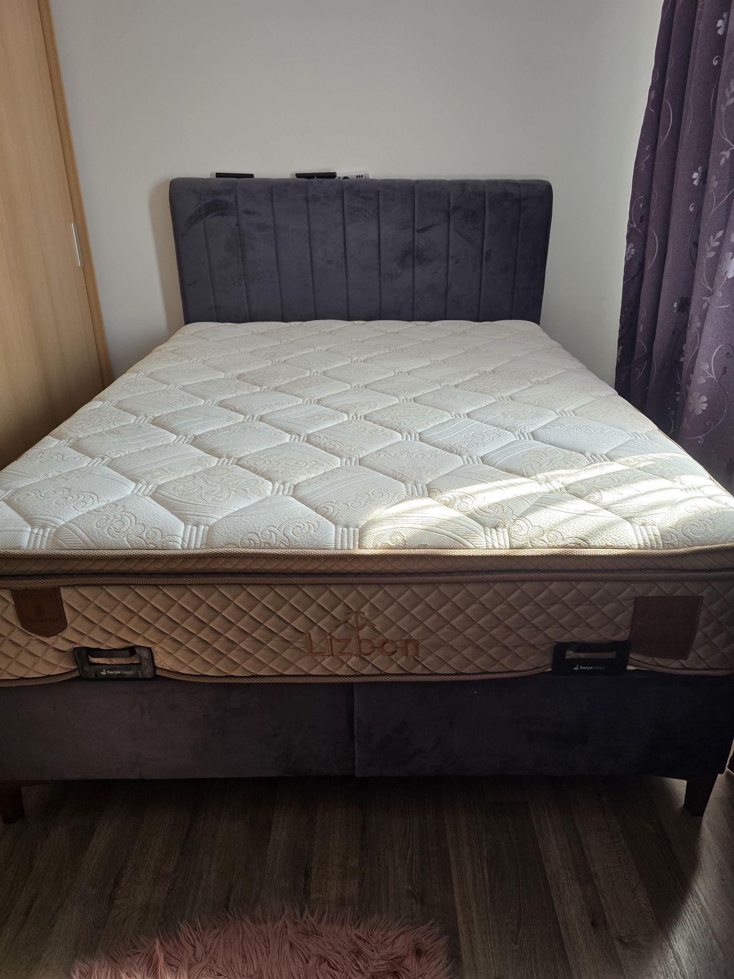 Saltea cu toper 160x200 34cm inaltime ca noua