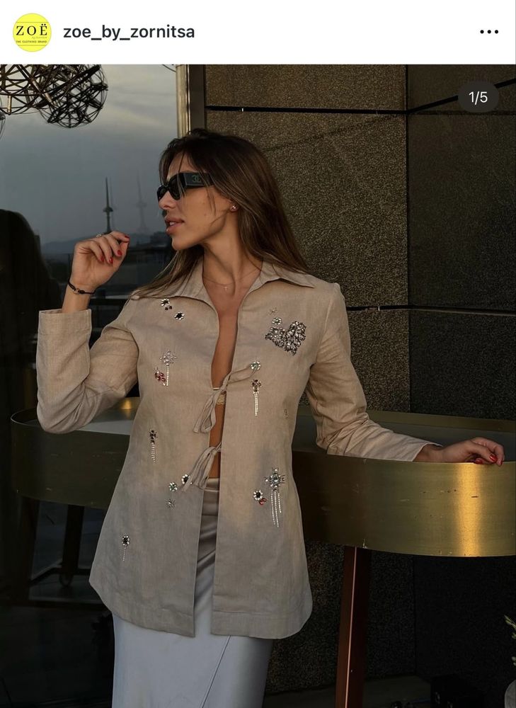 Zoe ленена риза