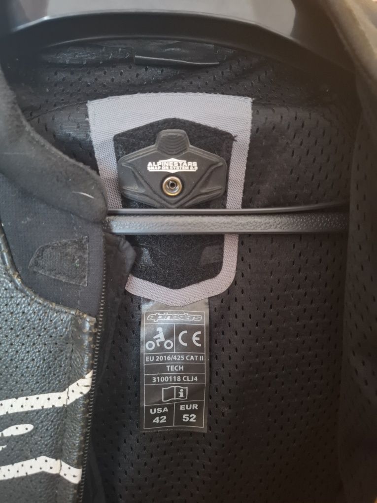 Geaca moto de piele Alpinestars cu cocoasa masura 52