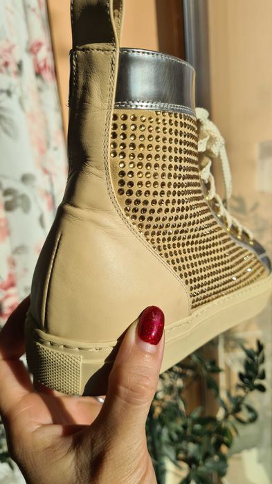 Sneakers piele naturală damă Loretta Pettinari