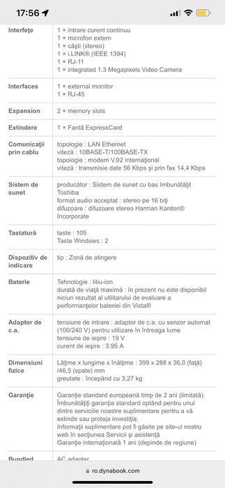 Laptop Toshiba P200-10c