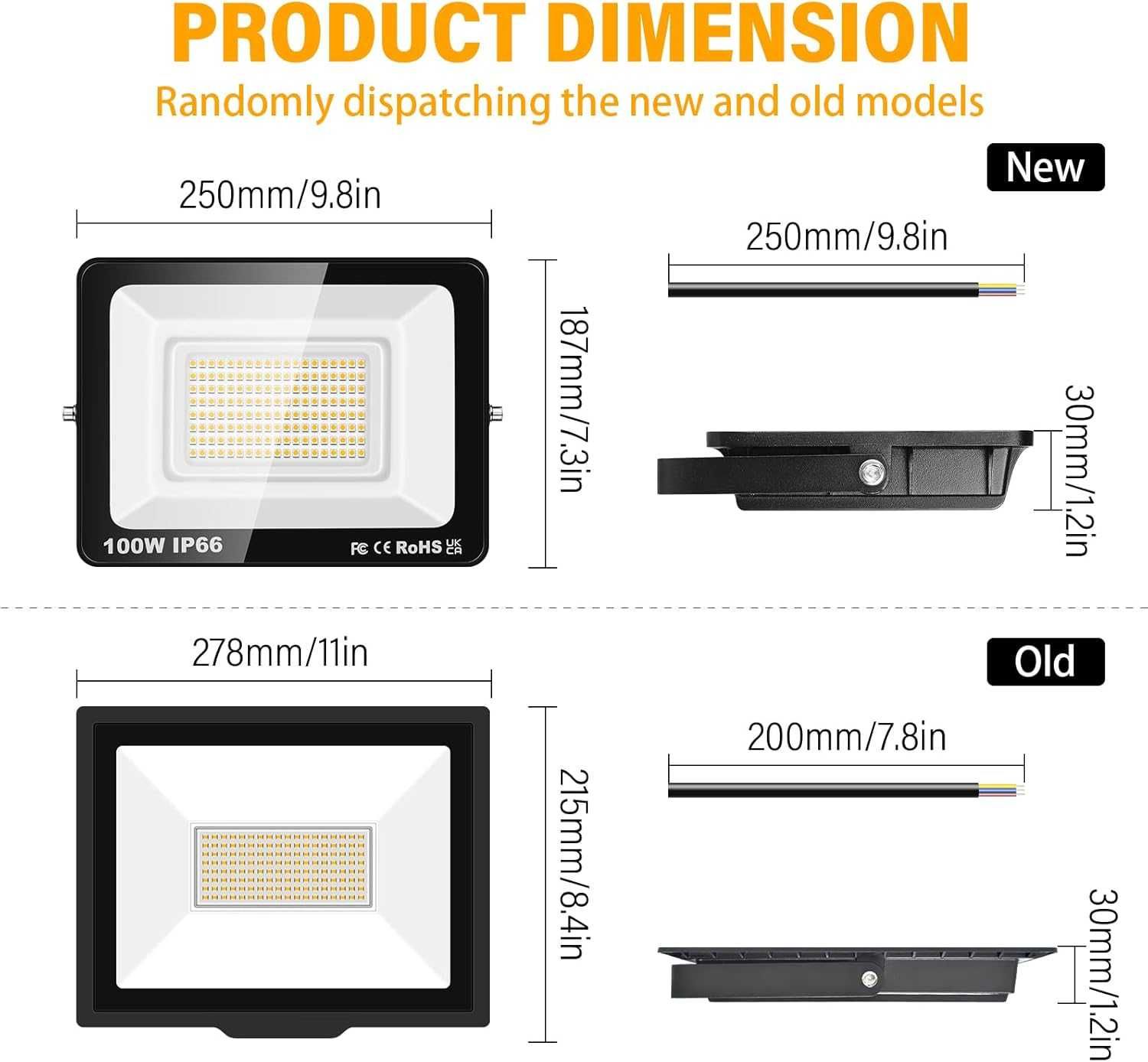 LED прожектор 100W външен