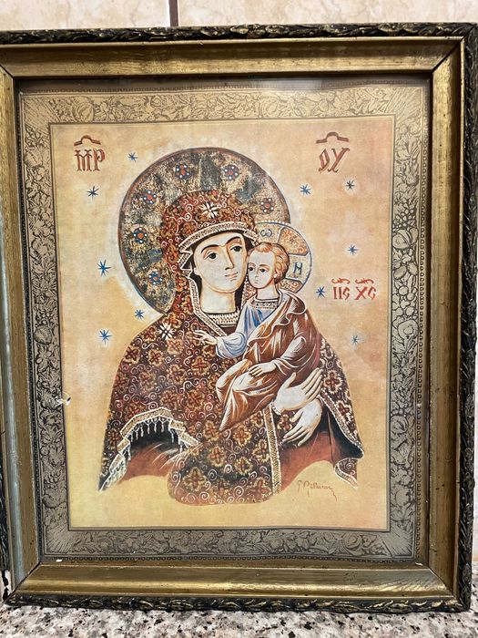 icoana veche  dim30x40cm icoana veche deosebita cu geam icoana veche