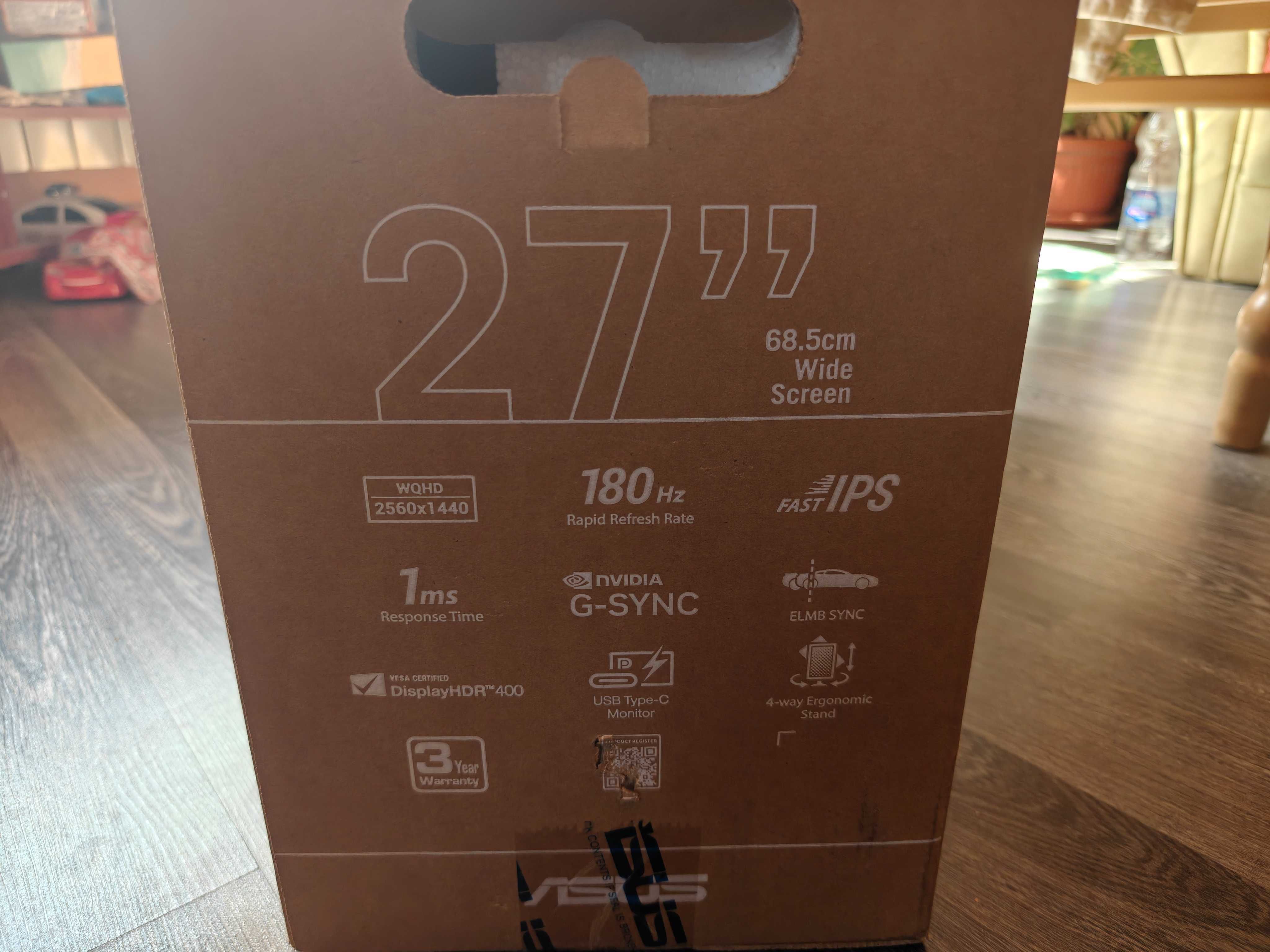 Gaming Monitor ASUS ROG Strix XG27ACS 1440p 1ms 180hz 27" HDR Гаранция