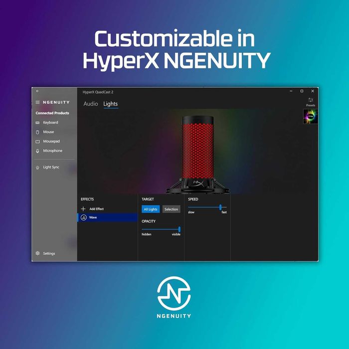 Микрофон HyperX QuadCast 2 для стриминга, подкастов. Есть доставка