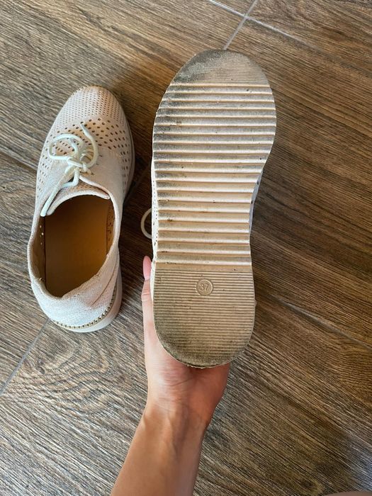 Pantofi damă culoare roz pudrat, mărimea 37