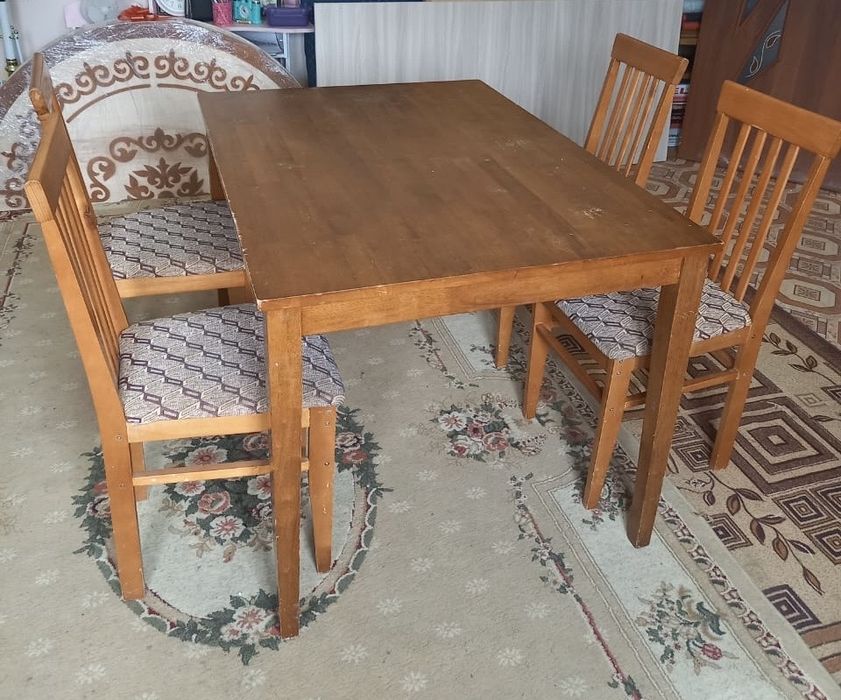Жер стол, стол+ 4 отырғыш