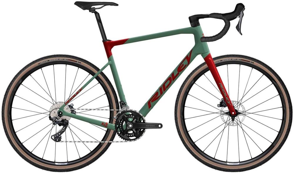 VAND Ridley Grifn GRX800 2x - Red metallic/Thyme green FULL CARBON