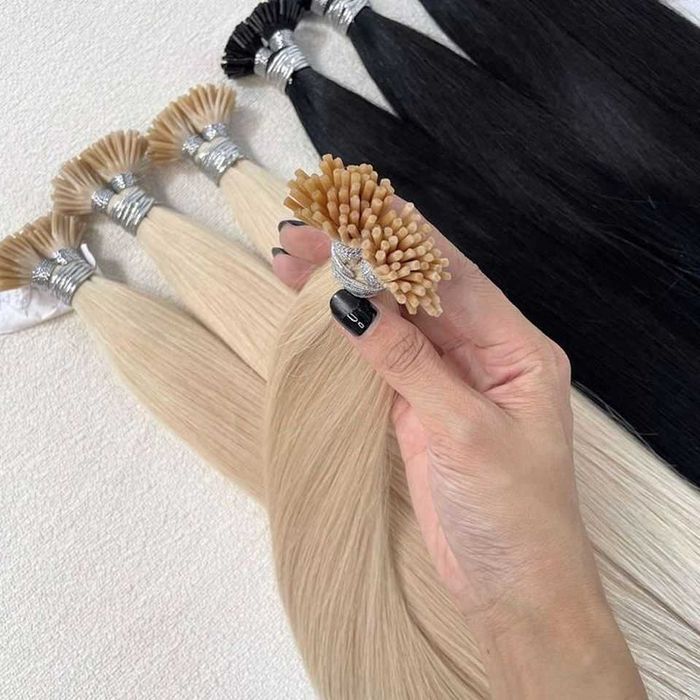 Перфектна дължина и обем с кератинови кичури от естествена коса.