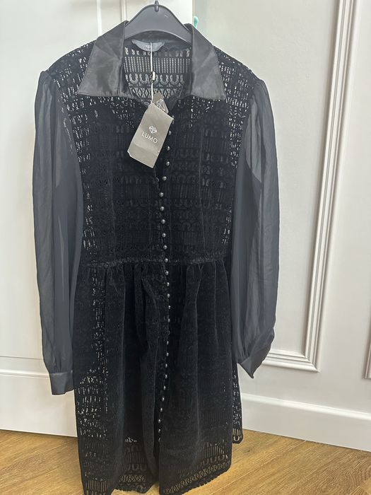 Черное   платье миди