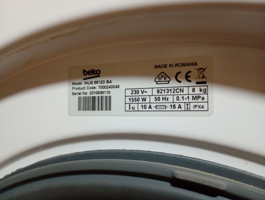 Пералня beko wue 6612d на части