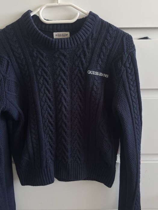 Guess jeans knitted top navy blue