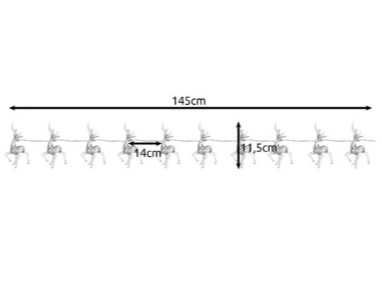 Безжични коленди лампички за елха еленчета 1.5 метра