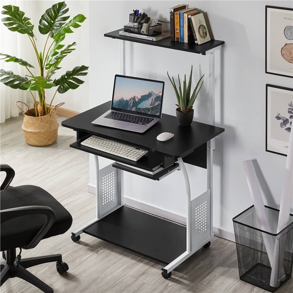 Birou Yaheetech pentru computer cu raft pentru imprimantă