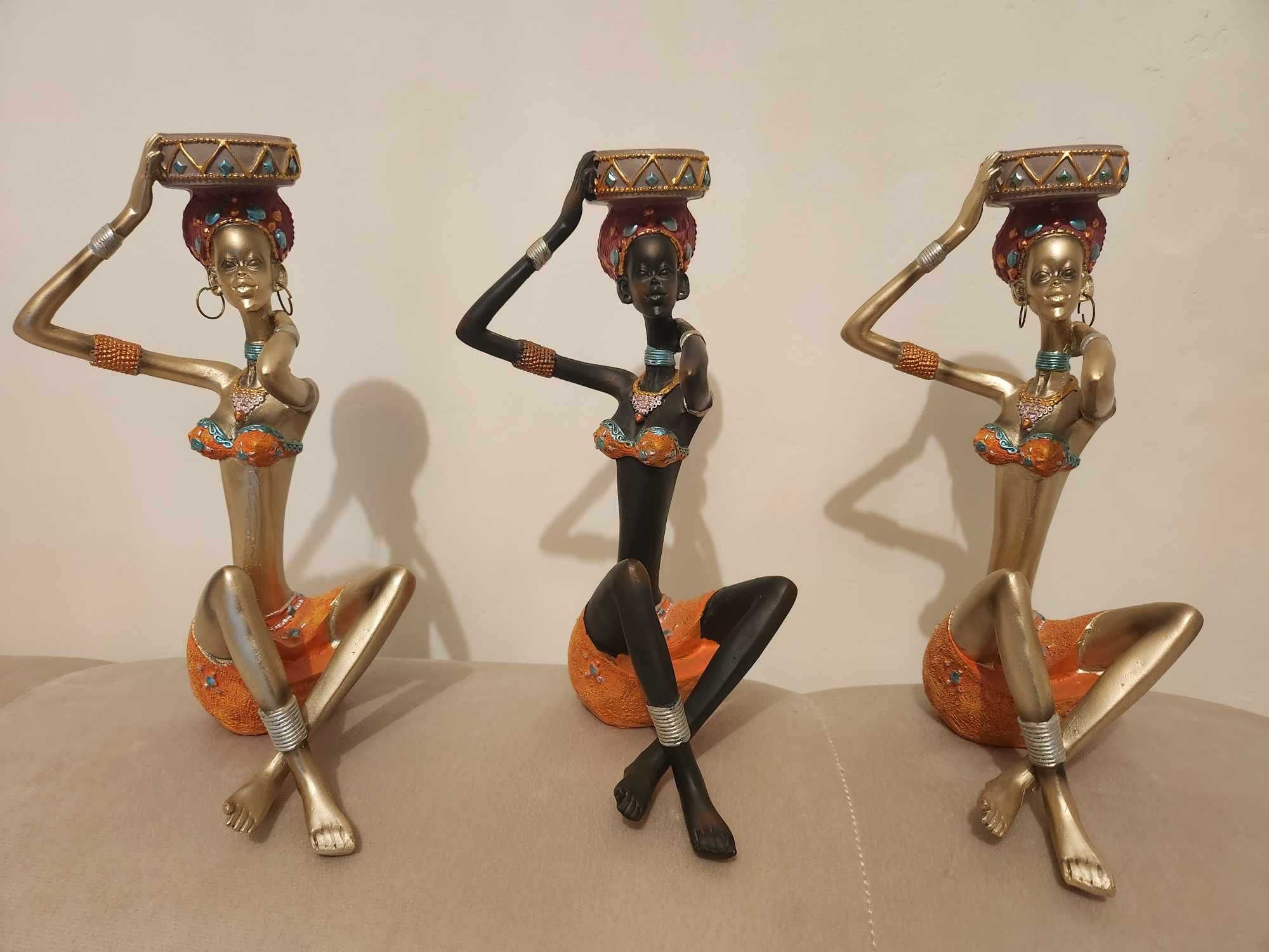Set 3 Statuete Africane - 23cm