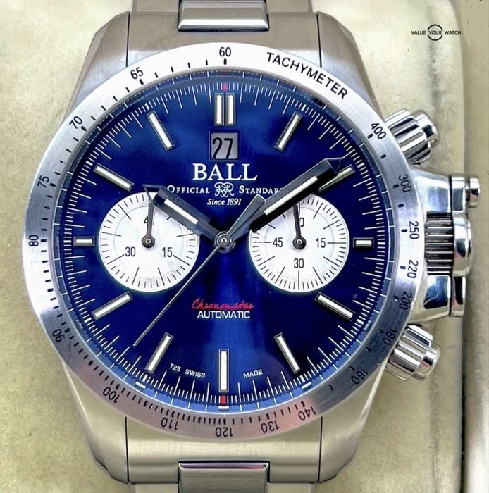 Швейцарские часы Ball, механический хронограф