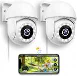 Set 2 camere supraveghere 2.5K 4mp functioneaza cu Alexa