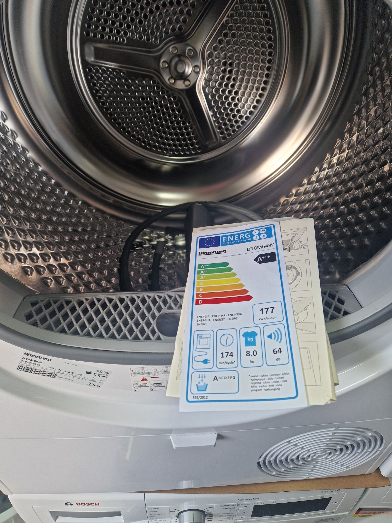 Сушилня Blomberg A+++ 8 кг Чисто Нова