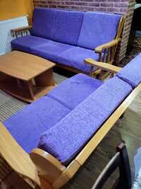 Set canapea din lemn