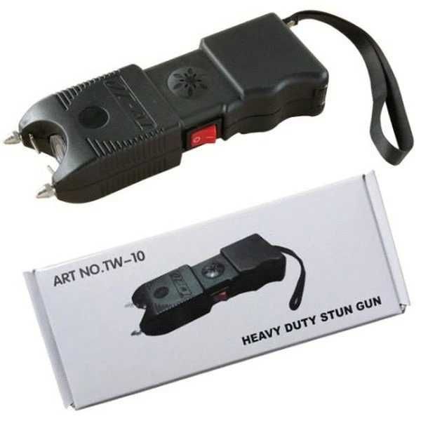 Aparat electrosoc cu lanterna si sirena pentru autoaparare TW-10