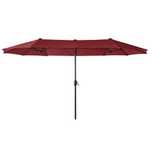 Vand Umbrela 400x200x237 cm, cu manivela, Burgundy, NOUA Pret 449 Lei
