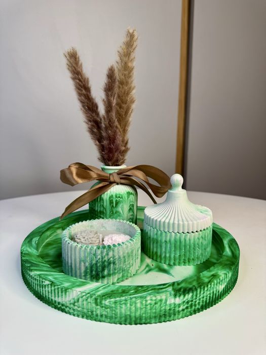 Зелёный набор / декор для дома / ручная работа