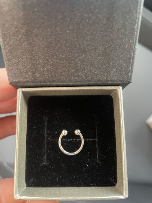 Piercing argint circular tip barbell 10 mm