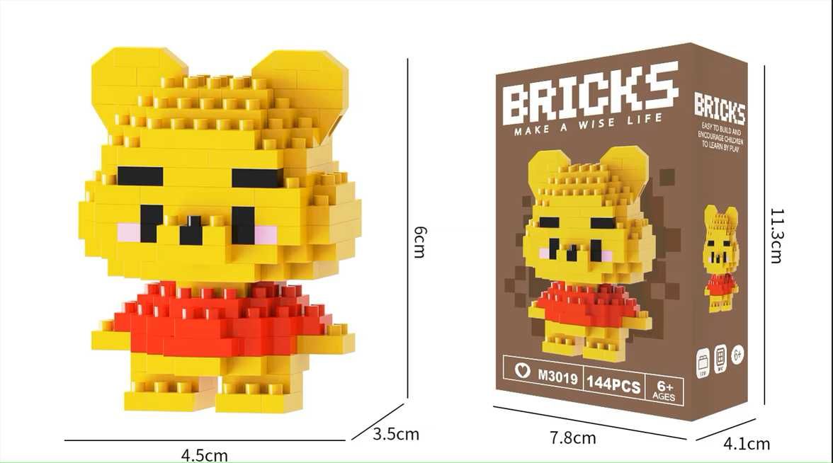 Set lego figurine animate, diferite personaje din desene, 130+ piese