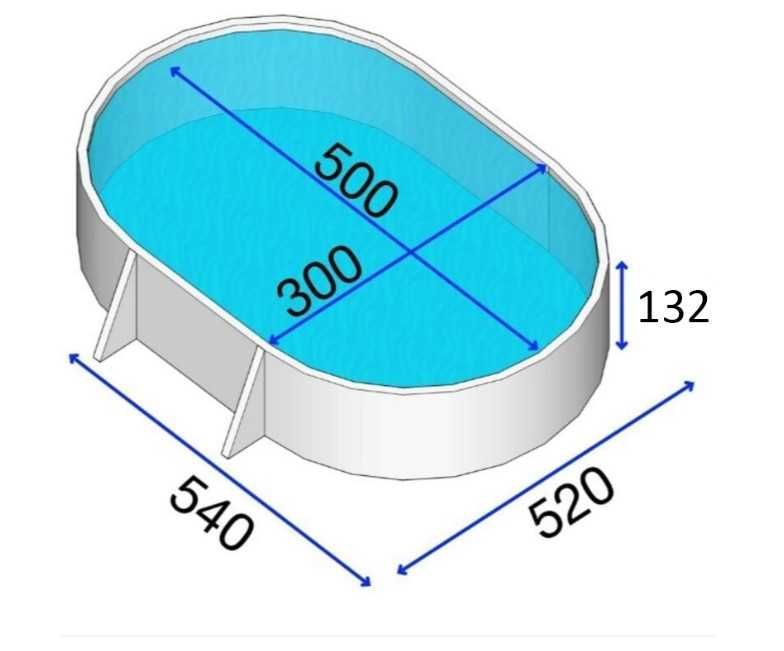 Piscina Metalica Gre Supraterana 500x300x132 cu filtru si pompa