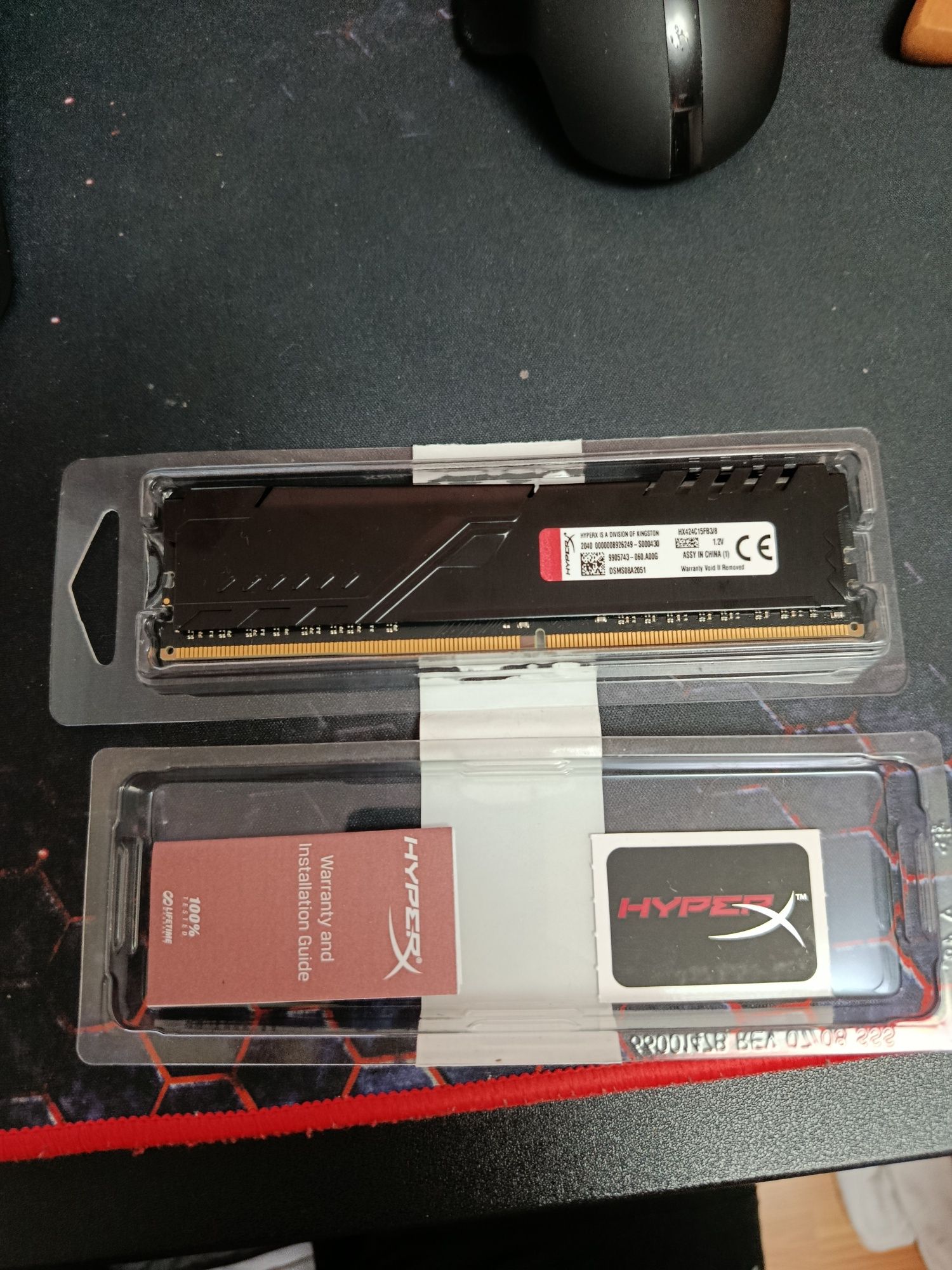 Memorie RAM DDR4 2400Mhz HyperX Fury 8GB CL15 HX424C15FB3/8 288-pin