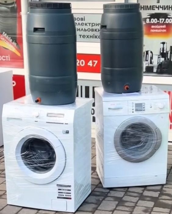 Mașina de spălat modificată pe butoi