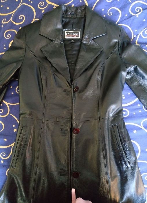 Продам новый кожаный плащ 42-44р.