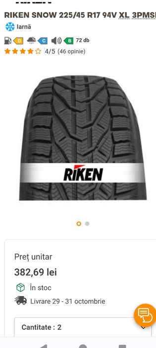 Cauciucuri iarnă 225/45/17