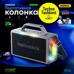 Колонка беспроводная Remax RB-M61 с микрофонами караоке сабвуфер