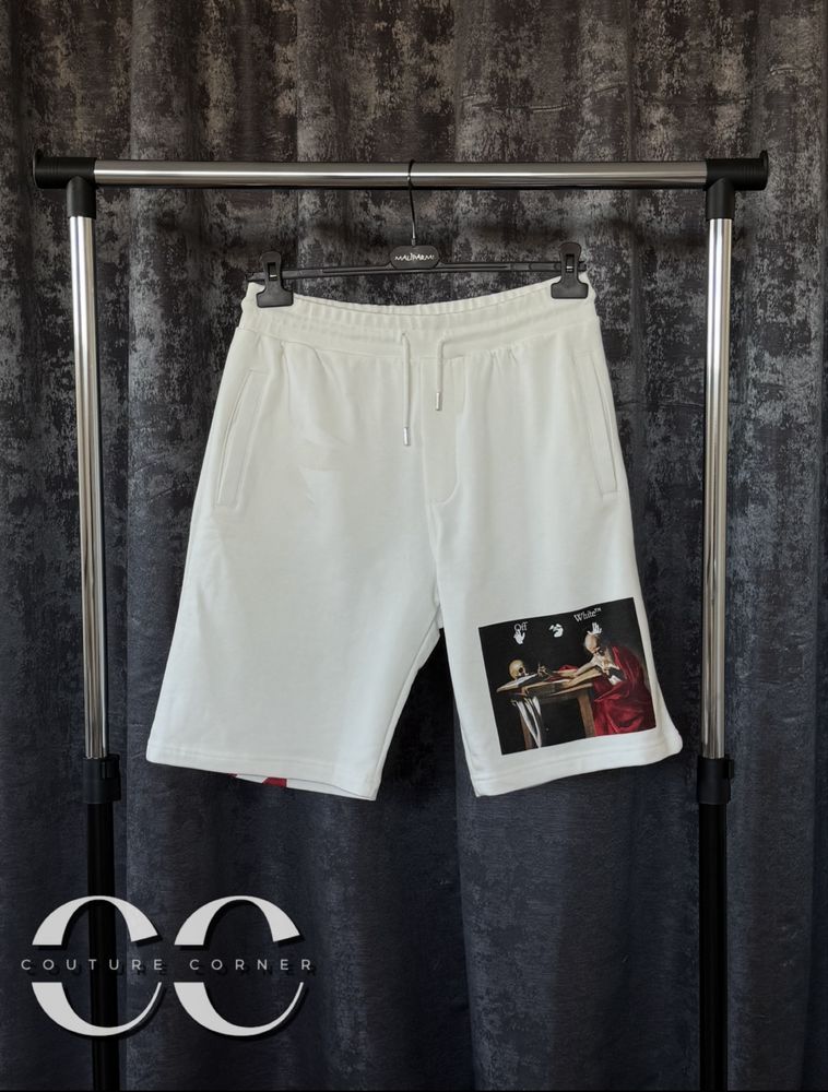 Pantaloni Scurți OFF-White Caravaggio Diagonal  • Calitate TOP •  QR