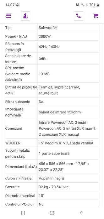 Vând boxe Verse insider 12 si sub15 mkII( ca fbt, dynacord, rcf)