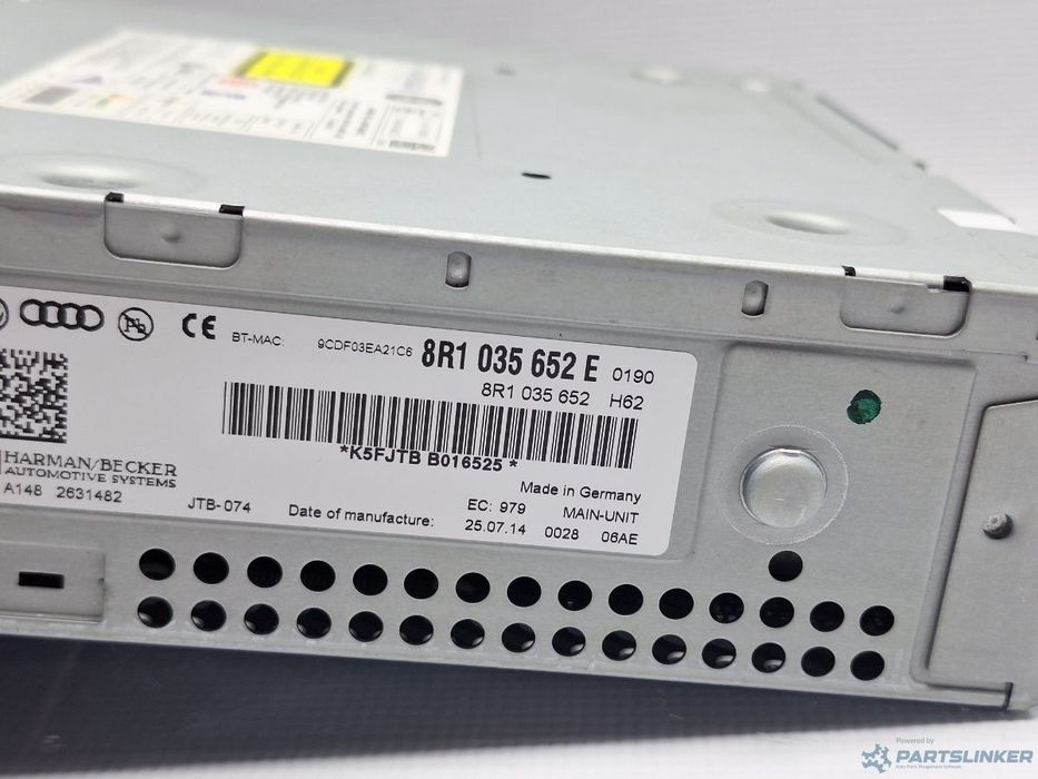 Unitate MMI AUDI A4 IV Avant (8K5, B8) [ 2007 - 2015 ] TDI (CJCD, CMFB, CSUA) 110KW|150HP HARMAN HSA1482631482 OEM 8R1035652E