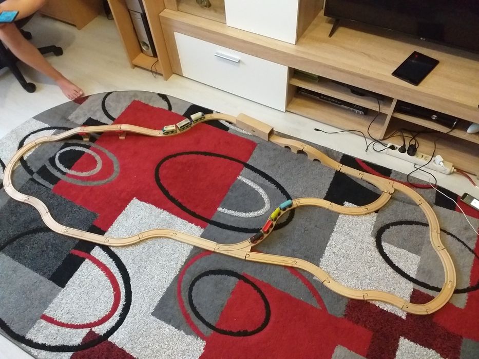 Ansamblu de lemn sina de tren