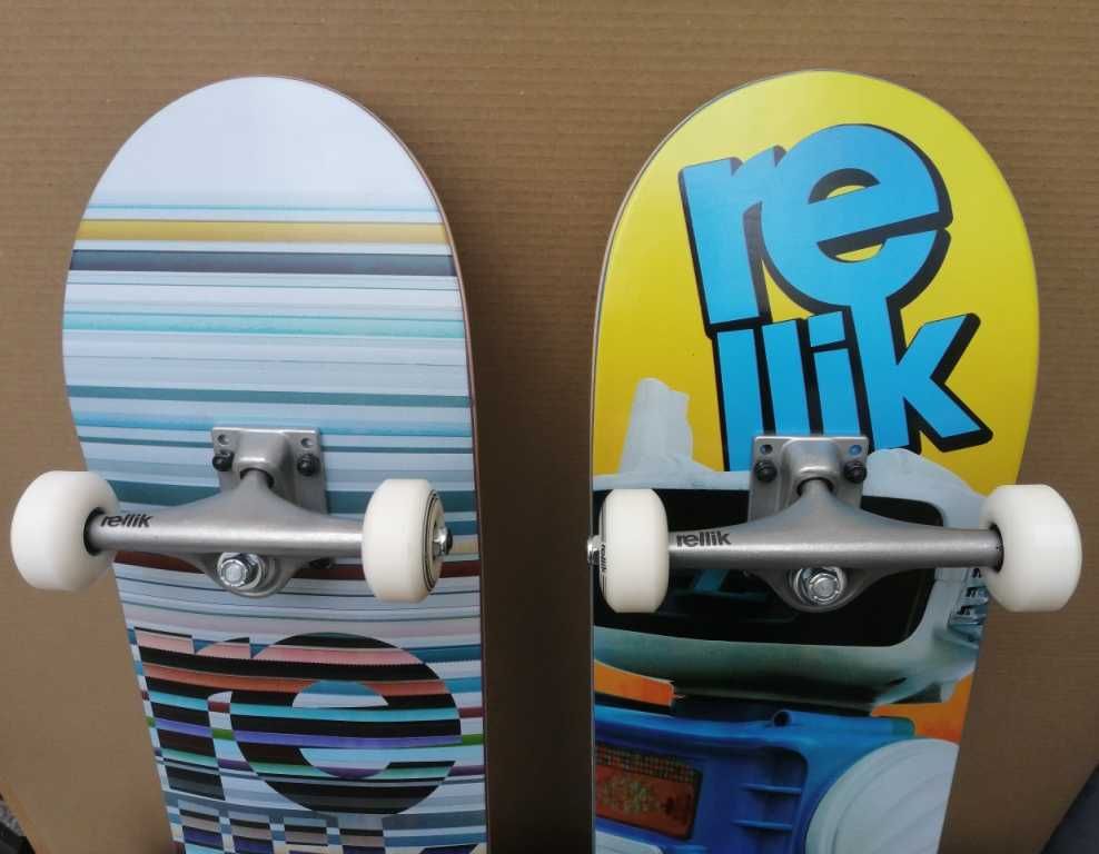 Истински скейтборд сглобен скейт Rellik skateboard complete skate