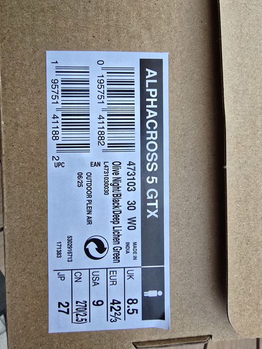 Salomon Alphacross 5 gtx goretex 42 2/3 27 cm noi