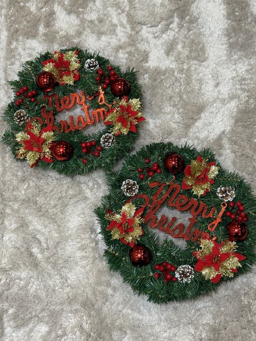 Новогодное венки на дверь - новый год украшение