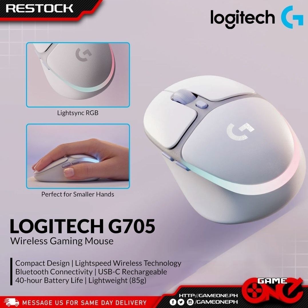 СКИДКА! Logitech G705 Lightspeed Беспроводная мышка/мышь/вес 85 грамм