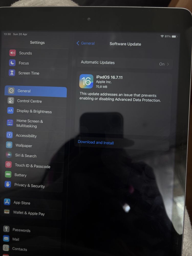 Ipad 9’7, 5th generation, 32GB, Silver