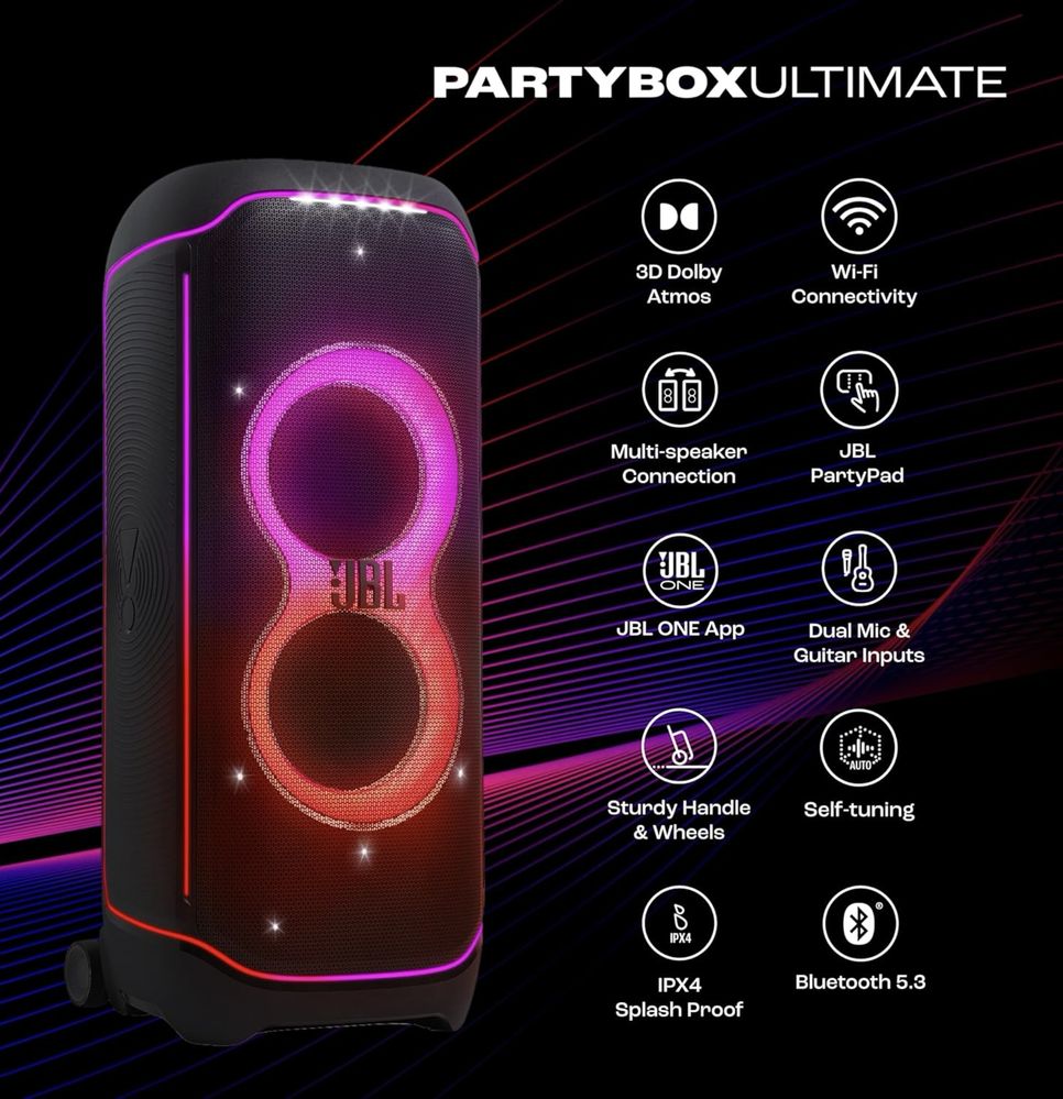 ГАРАНЦИОННА!!! Аудио система JBL Partybox Ultimate, 1100 W